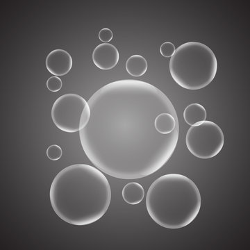 Abstract background with gray glossy bubble