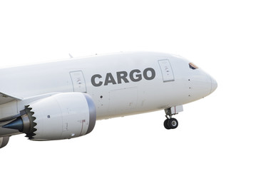 Cargo airplane taking off