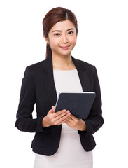 Businesswoman with tablet