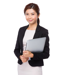 Businesswoman with laptop