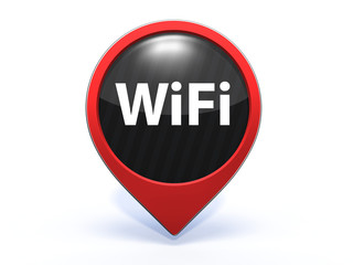 wifi pointer icon on white background