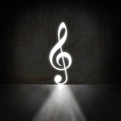Treble clef music background