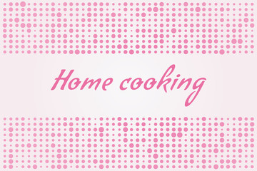Home cooking on a pink background