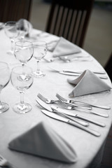 Dinner in a restaurant