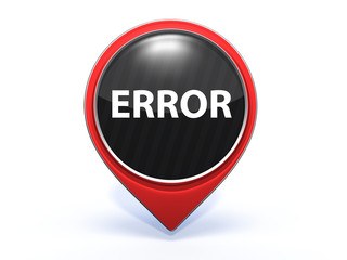 error pointer icon on white background