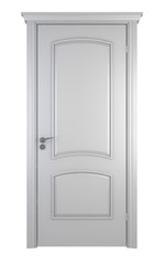 white wood door