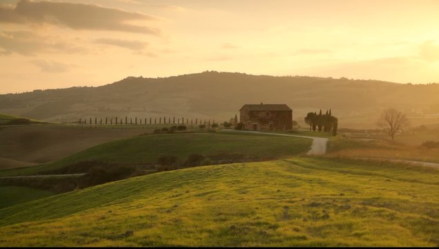 Sunset in Tuscany, Val D'Orcia