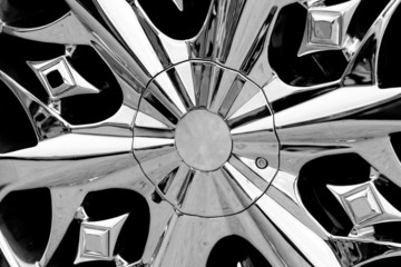 Detail photo of a car rim