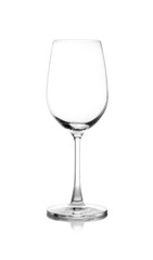 Empty wine glass. isolated on a white background