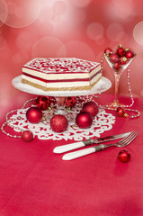 Souffle Cake and Christmas decorations