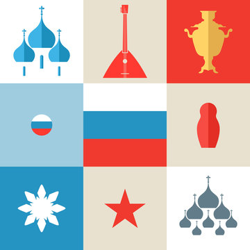 Russia. Icon set