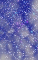 Colorful stars in the Milky Way.