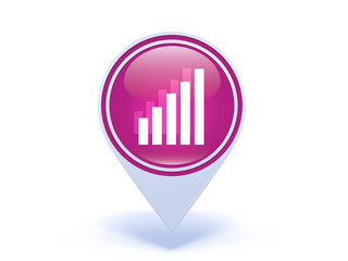 signal pointer icon on white background