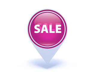 sale pointer icon on white background