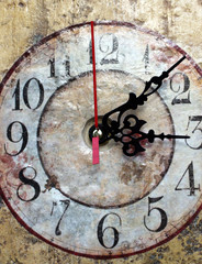 old clock closeup vintage background