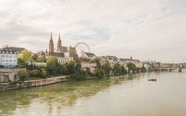 Basel, Altstadt, historisches Münster, Fähre, Rhein, Schweiz