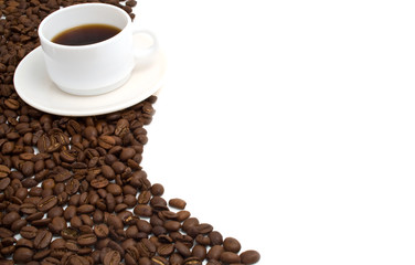 white cup from coffee and grain