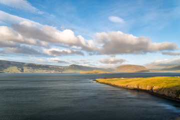 Fototapeta na wymiar Scenic view of Icelandic landscape with fjord.