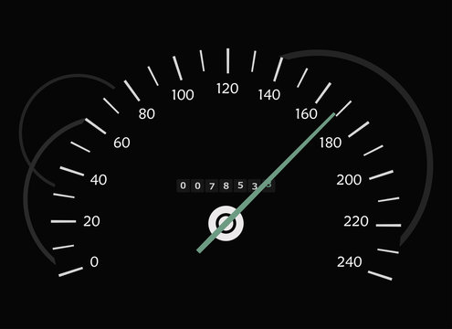 The speedometer in the dark