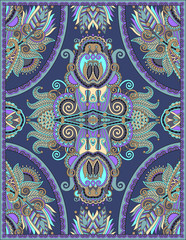 ukrainian floral carpet design for print on canvas or paper, kar
