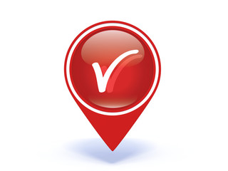 check pointer icon on white background