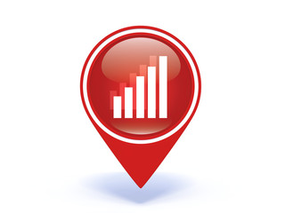 signal pointer icon on white background