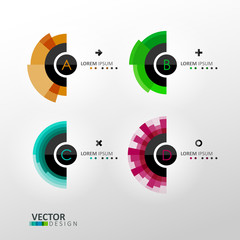 Colorful vector labels