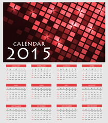 Calendar 2015. Vector Illustration