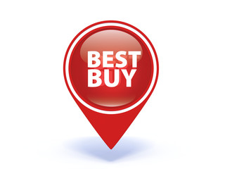 Best buy circular icon on white background