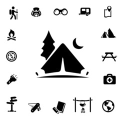 Camping Advanture Silhouette icons