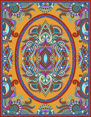 ukrainian floral carpet design for print on canvas or paper, kar