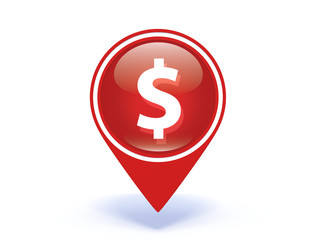 money pointer icon on white background