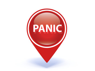 panic pointer icon on white background