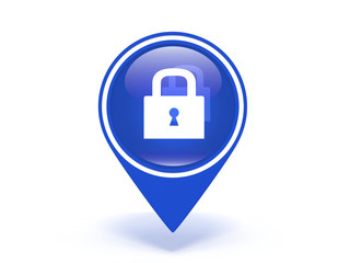 protect pointer icon on white background