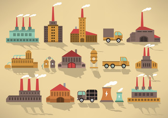 Factory icons (retro colors)