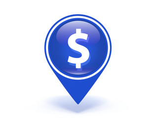 money pointer icon on white background