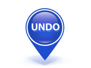 undo pointer icon on white background
