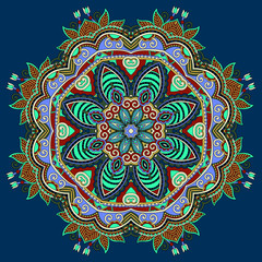 beautiful vintage circular pattern of arabesques