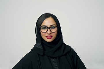 Portrait of a beautiful Arabian Woman wearing Hijab