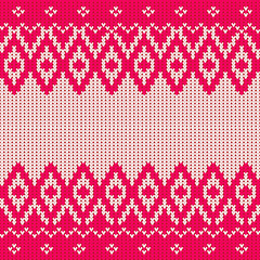 Traditional seamless knitted pattern in scandinavian style
