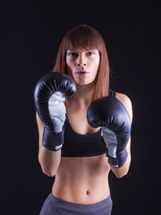 Woman boxer