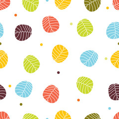 Cute seamless pattern with leaves.