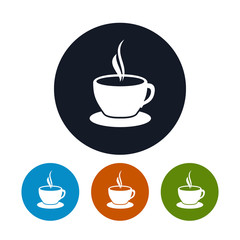 Cup of tea icon, cup of coffee icon,  vector illustration