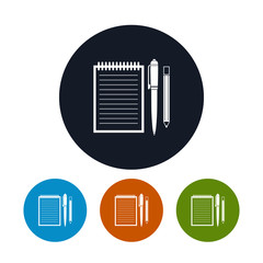 Notebook icon, vector illustration