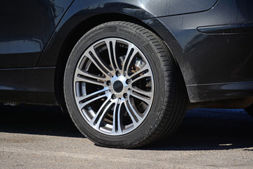 closeup of an alloy wheel