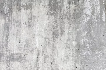 Zelfklevend Fotobehang Grungy witte betonnen muur achtergrond © HolyLazyCrazy