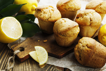 Homemade lemon muffins