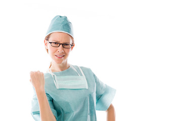 model isolated on white