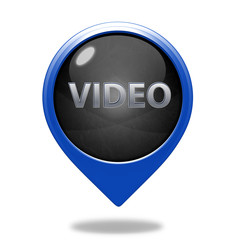 video pointer icon on white background