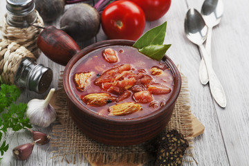 Borsh. Russian traditional dish